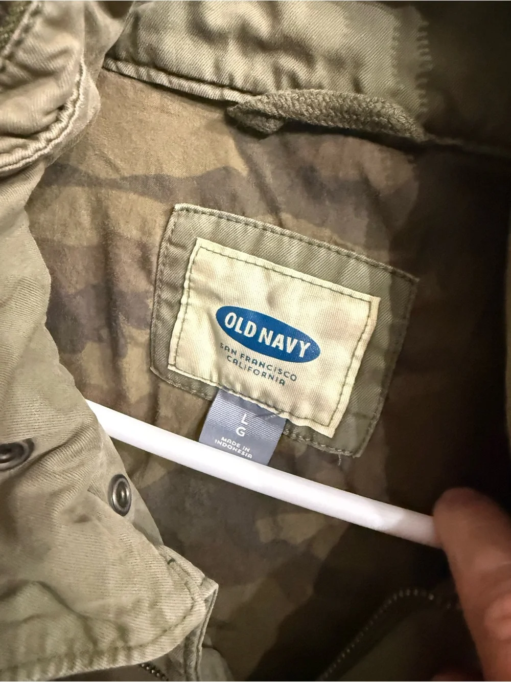 Old Navy Olive Green Military Field Jacket with Hood